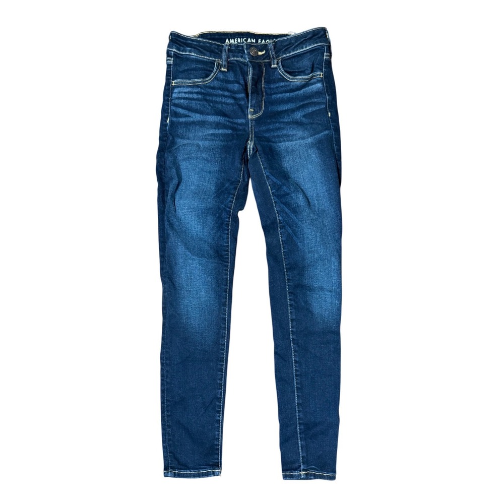 American Eagle Skinny Ne(x)t Level Stretch 6 Dark Blue Excellent Denim Jeans